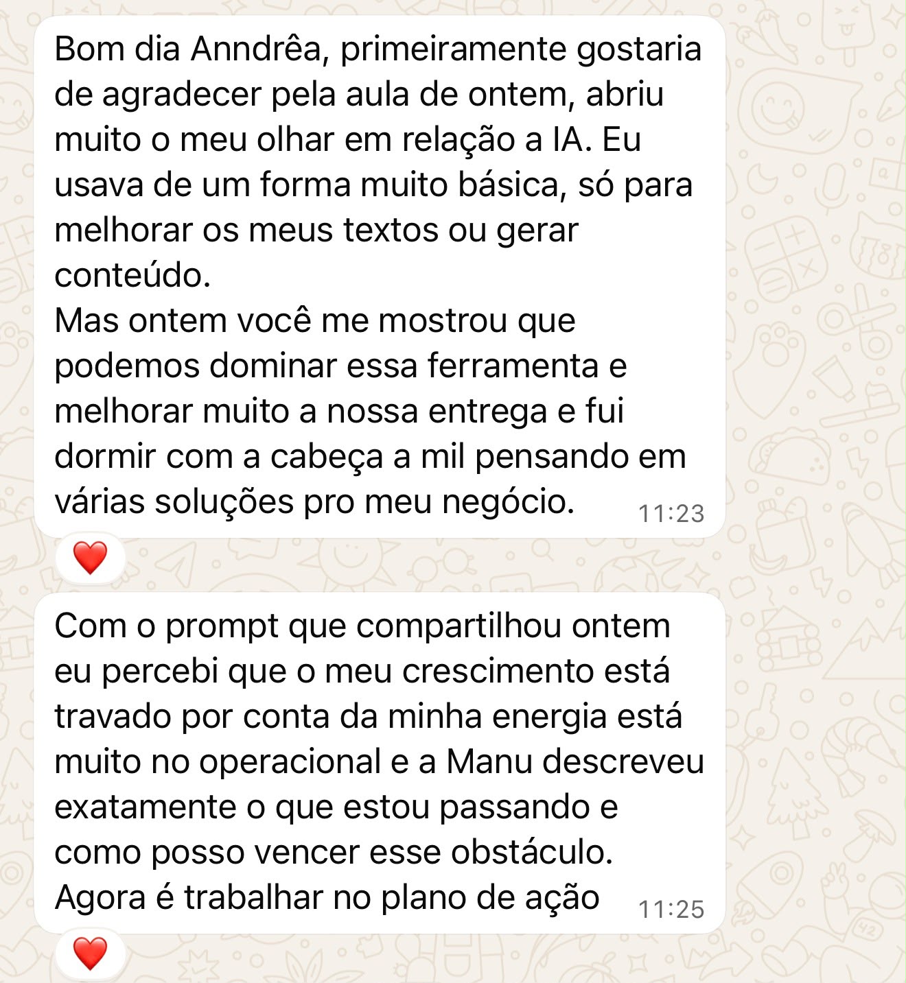Depoimento de aluna — abriu meu olhar em relação a IA