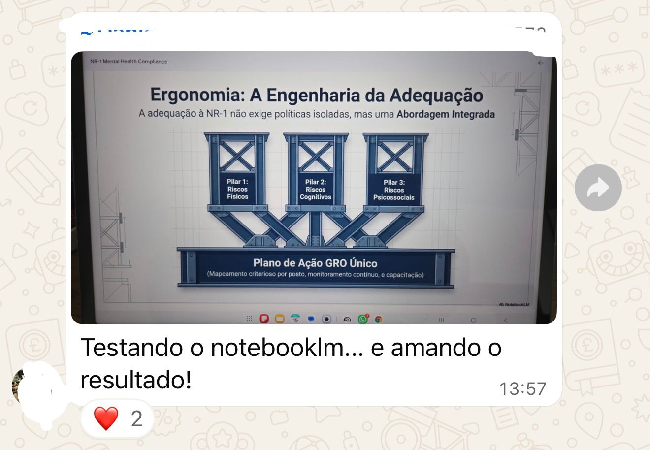Depoimento de aluna — apresentação com NotebookLM